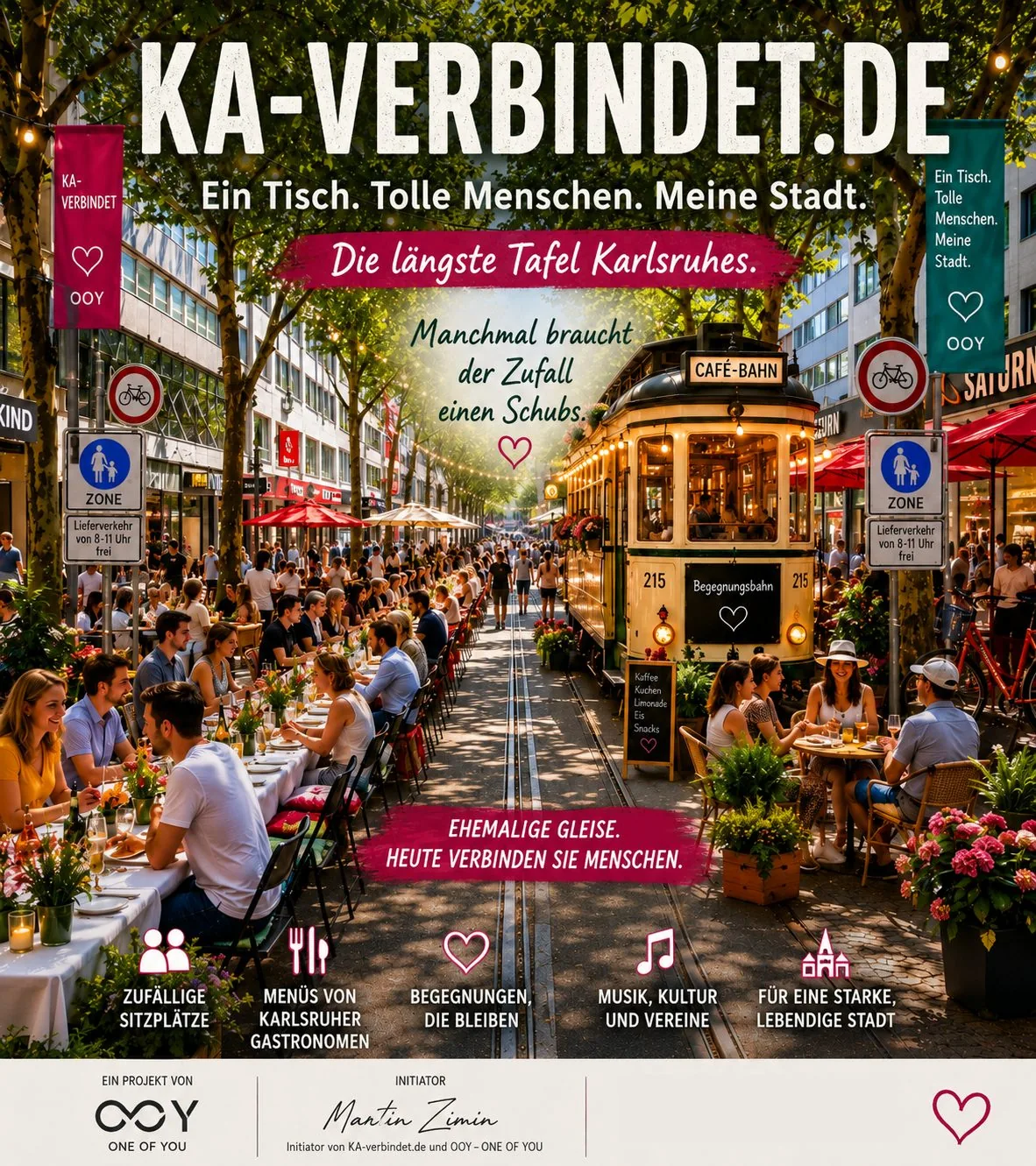 Kaiserstraße mit Begegnungsbahn